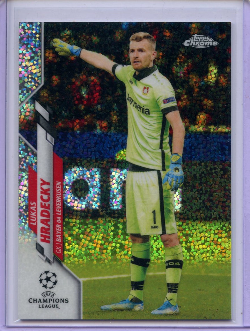 2019-20 Topps Chrome UEFA CL Lukas Hradecky Speckle Refractor