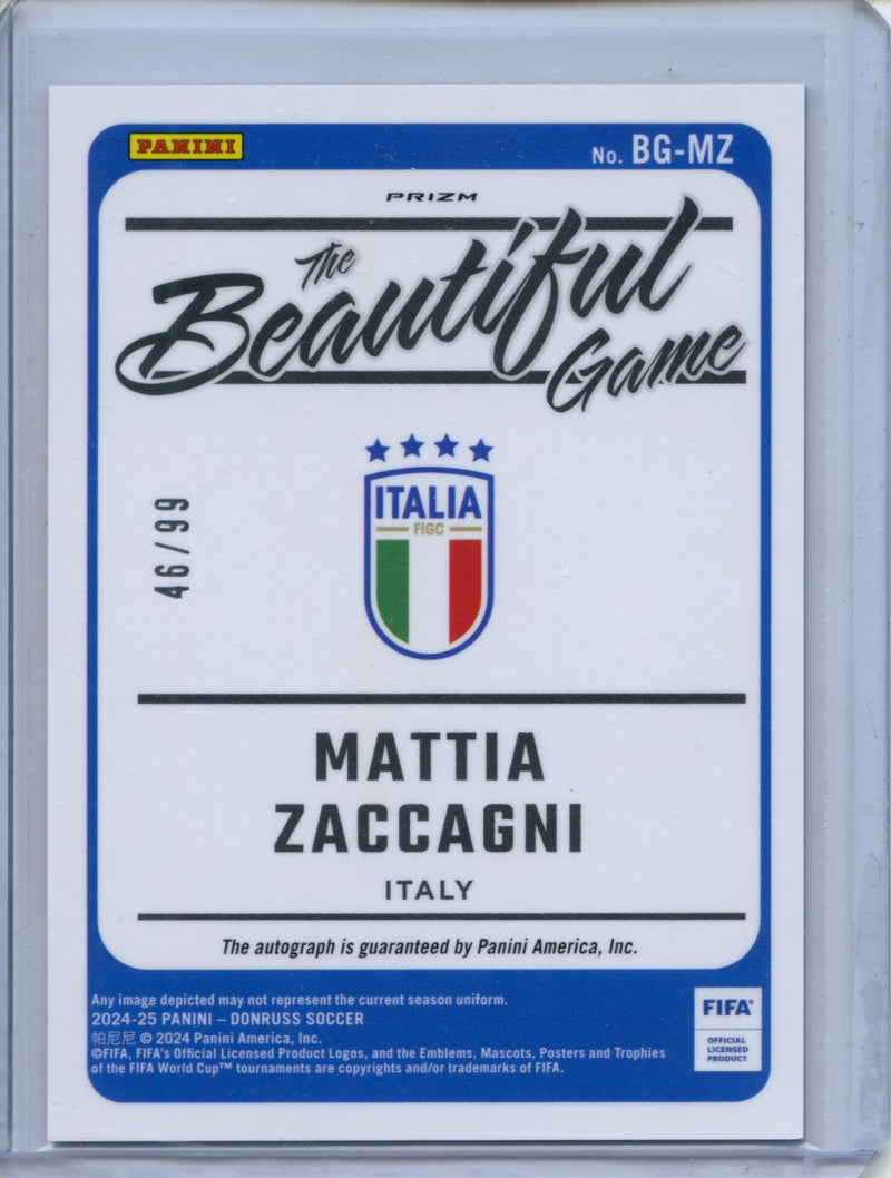 2024-25 Donruss Mattia Zaccagni The Beautiful Game Blue 46/99