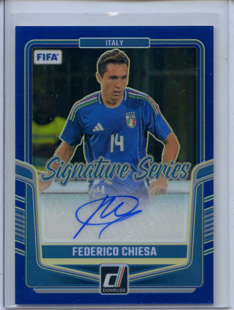 2024-25 Donruss Federico Chiesa Signature Series Blue 6/99