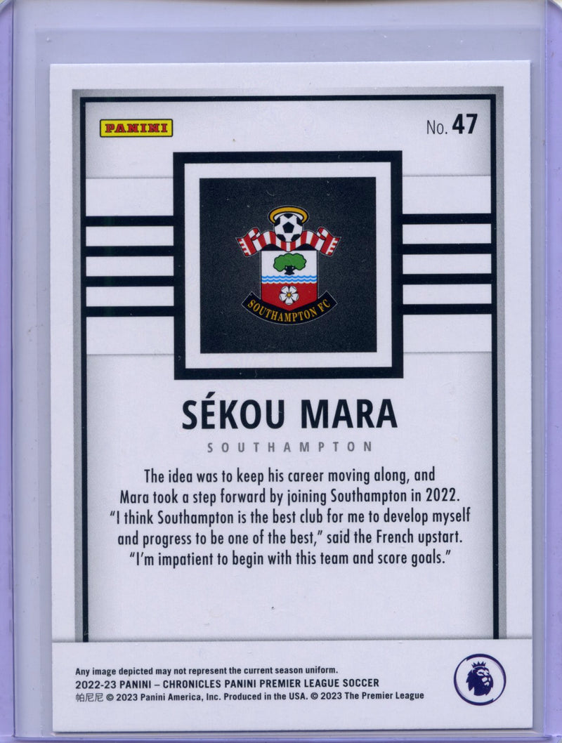 2022-23 Chronicles Soccer Sekou Mara Panini Red Laser