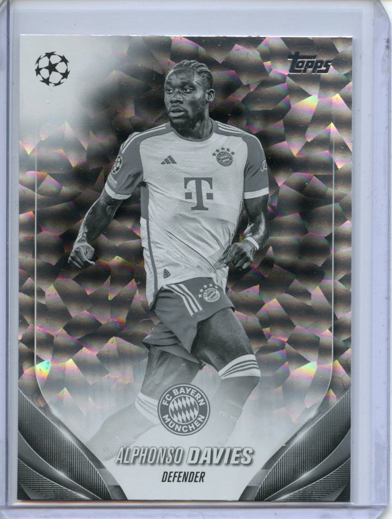 2023-24 Topps UEFA CC Alphonso Davies Black And White Icy Foil 140/150