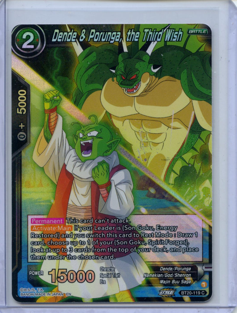 Dende & Porunga, The Third Wish - Power Absorbed BT20-119 C Foil