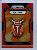2024 Prizm K-League Soccer Jeju United Team Logo Red 19/99