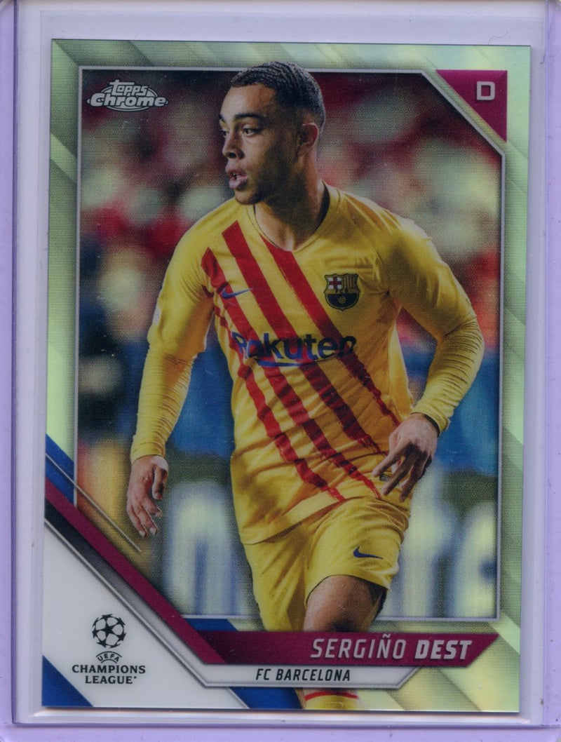 2021-22 Topps Chrome UEFA CL Sergino Dest Refractor