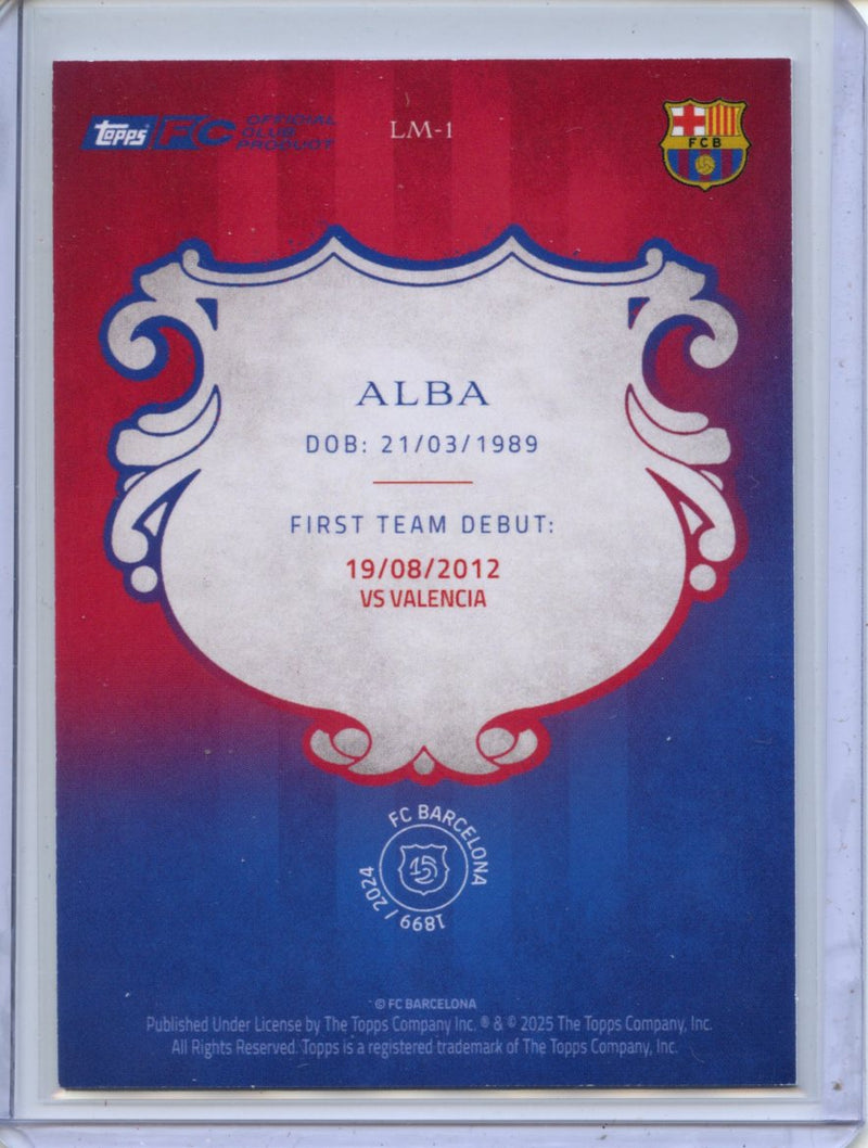 2024-25 Barcelona 125th Anniversary Jordi Alba La Masia
