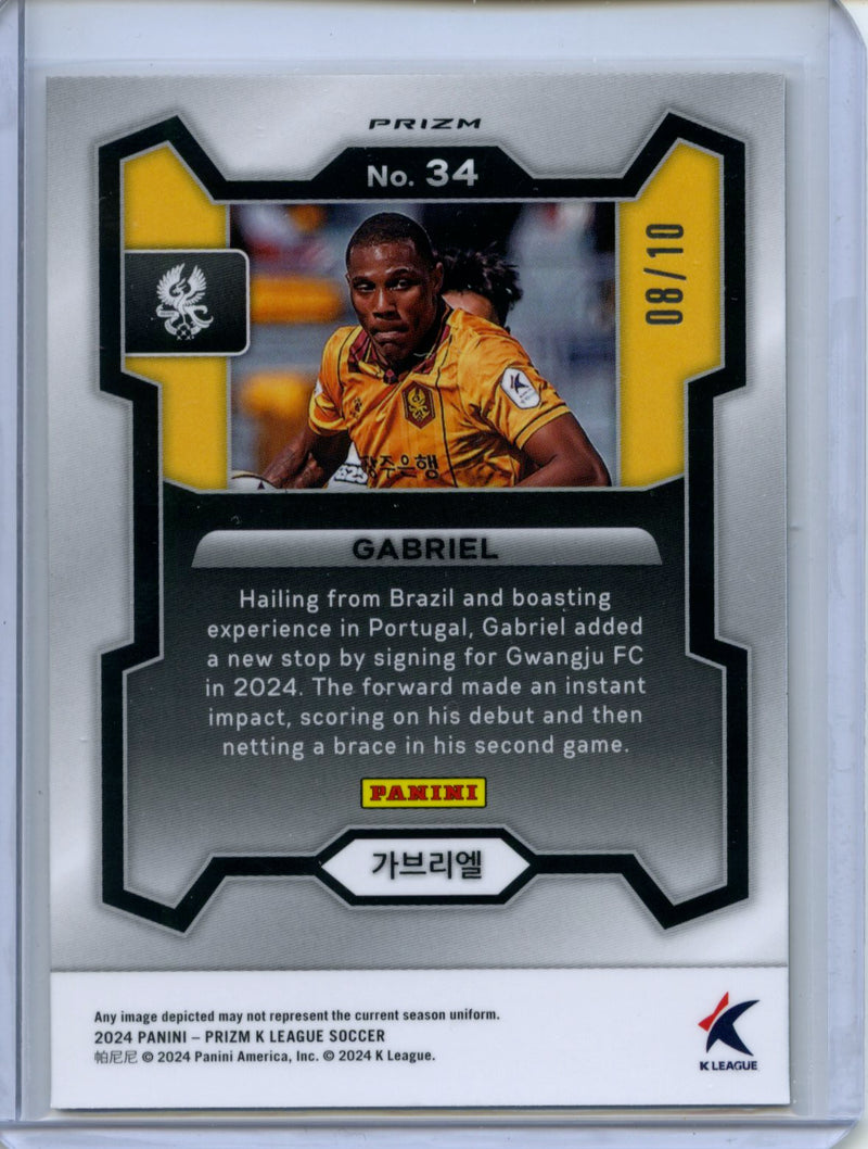 2024 Prizm K-League Soccer Gabriel Gold Prizm 8/10