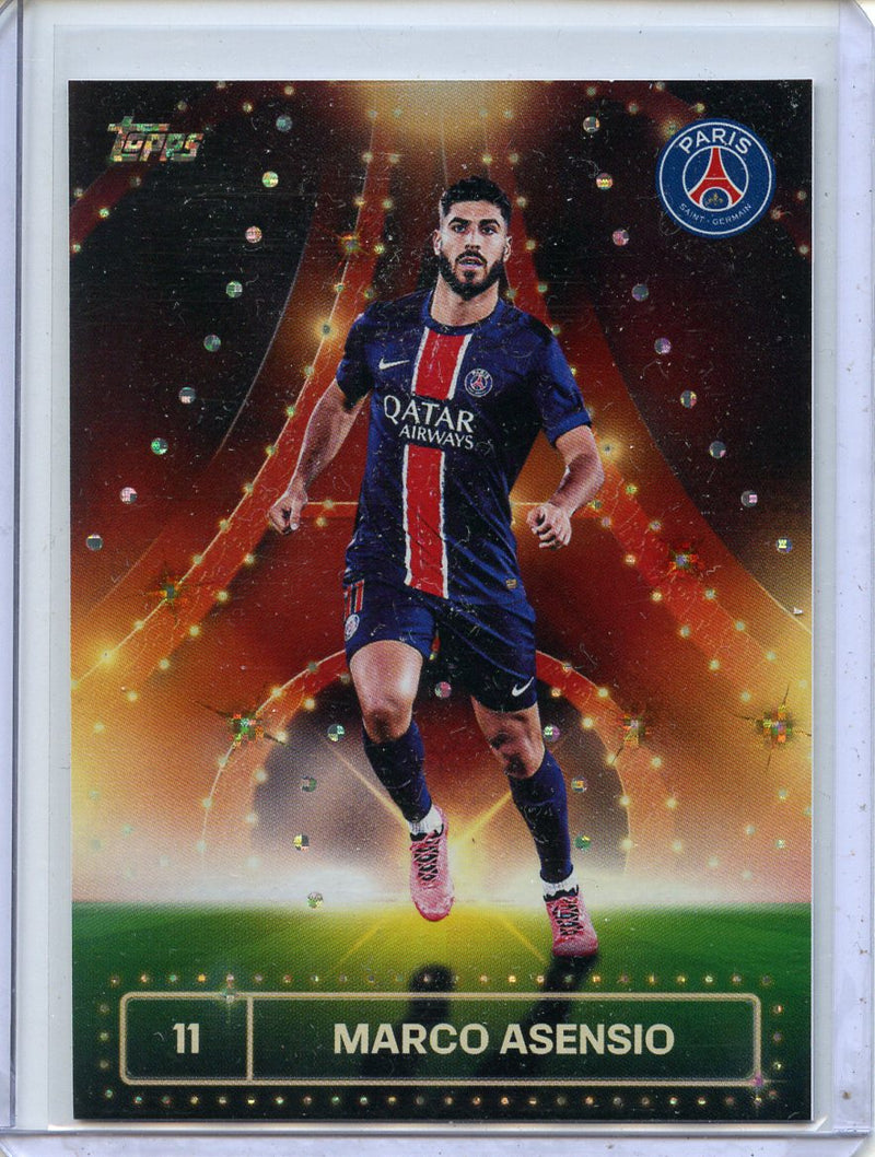 2024-25 Topps PSG Team Set Marco Asensio Parisian Performers Static Foil