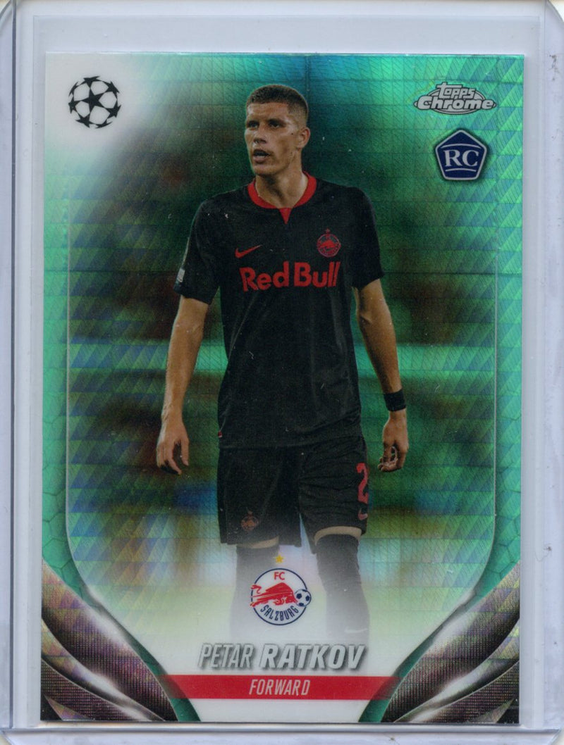 2023-24 Topps Chrome UEFA Petar Ratkov Aqua Prism Refractor