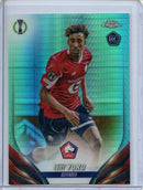 2023-24 Topps Chrome UEFA Leny Yoro Aqua Prism Refractor