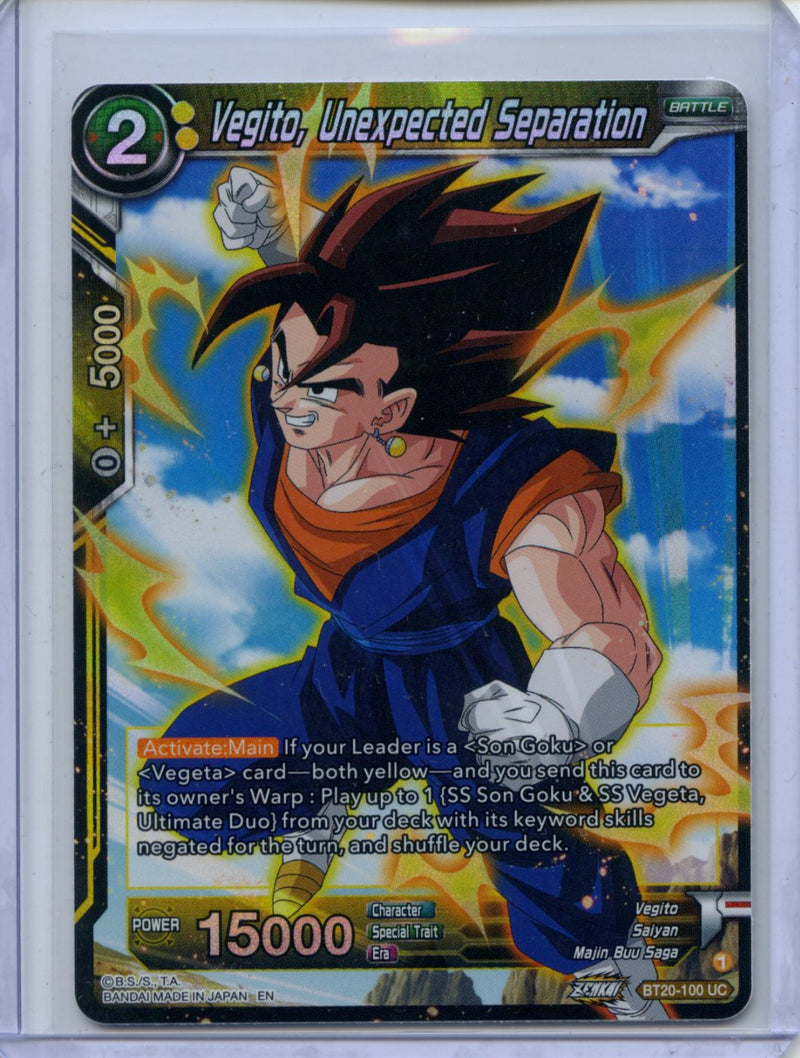 Vegito, Unexpected Separation - Power Absorbed BT20-100 UC Foil