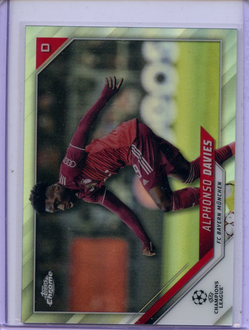 2021-22 Topps Chrome UEFA CL Alphonso Davies Refractor