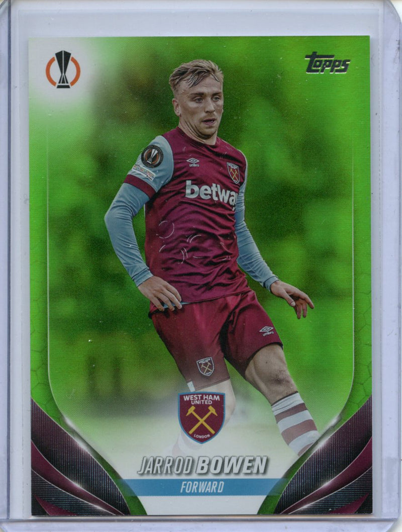 2023-24 Topps UEFA CC Jarrod Bowen Neon Green 65/199