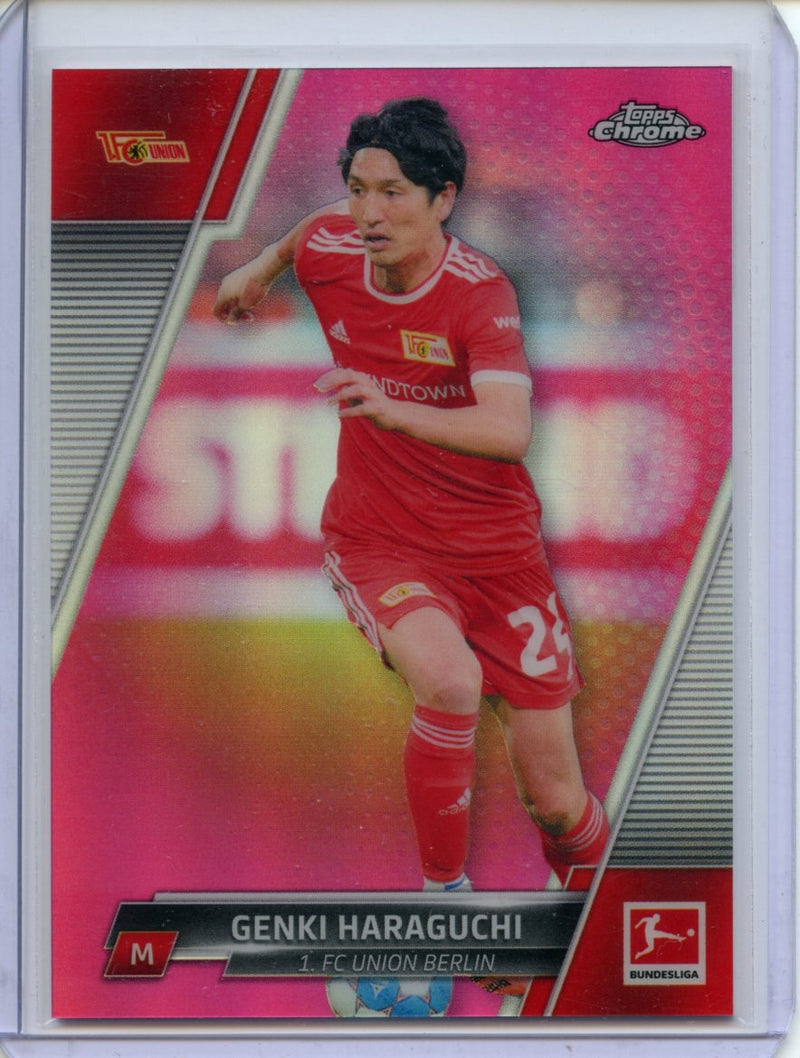 2021-22 Topps Chrome Bundesliga Soccer Genki Haraguchi Magenta 78/399