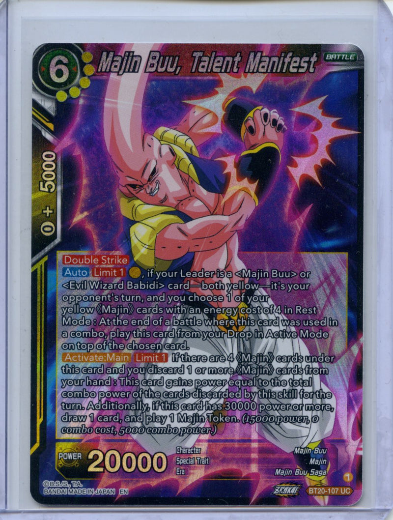 Majin Buu, Talent Manifest - Power Absorbed BT20-107 UC Foil