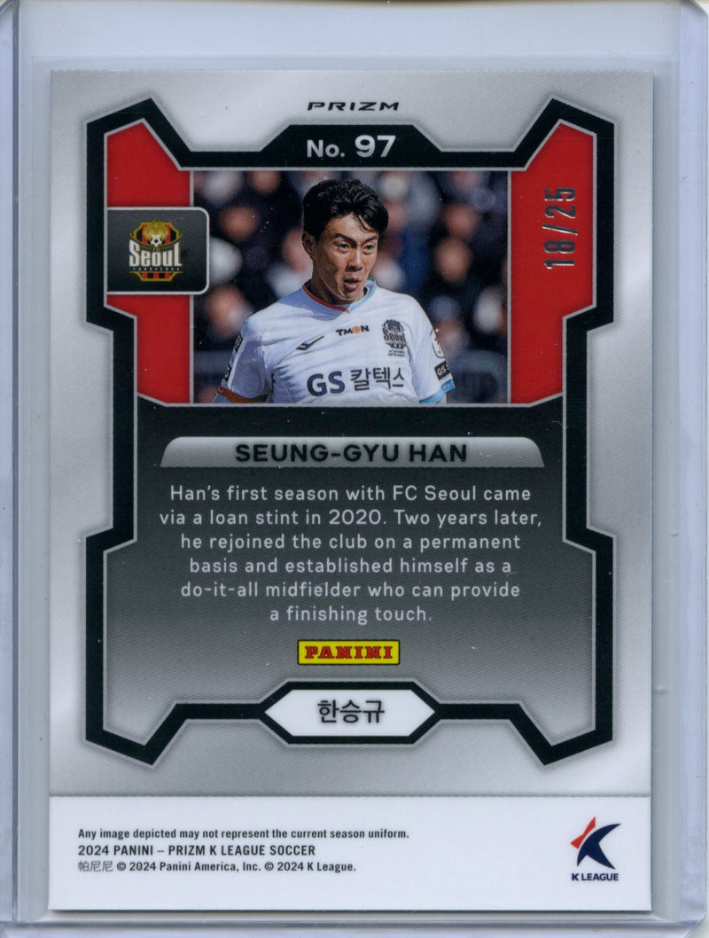 2024 Prizm K-League Soccer Seung-Gyu Han Mojo Prizm 18/25