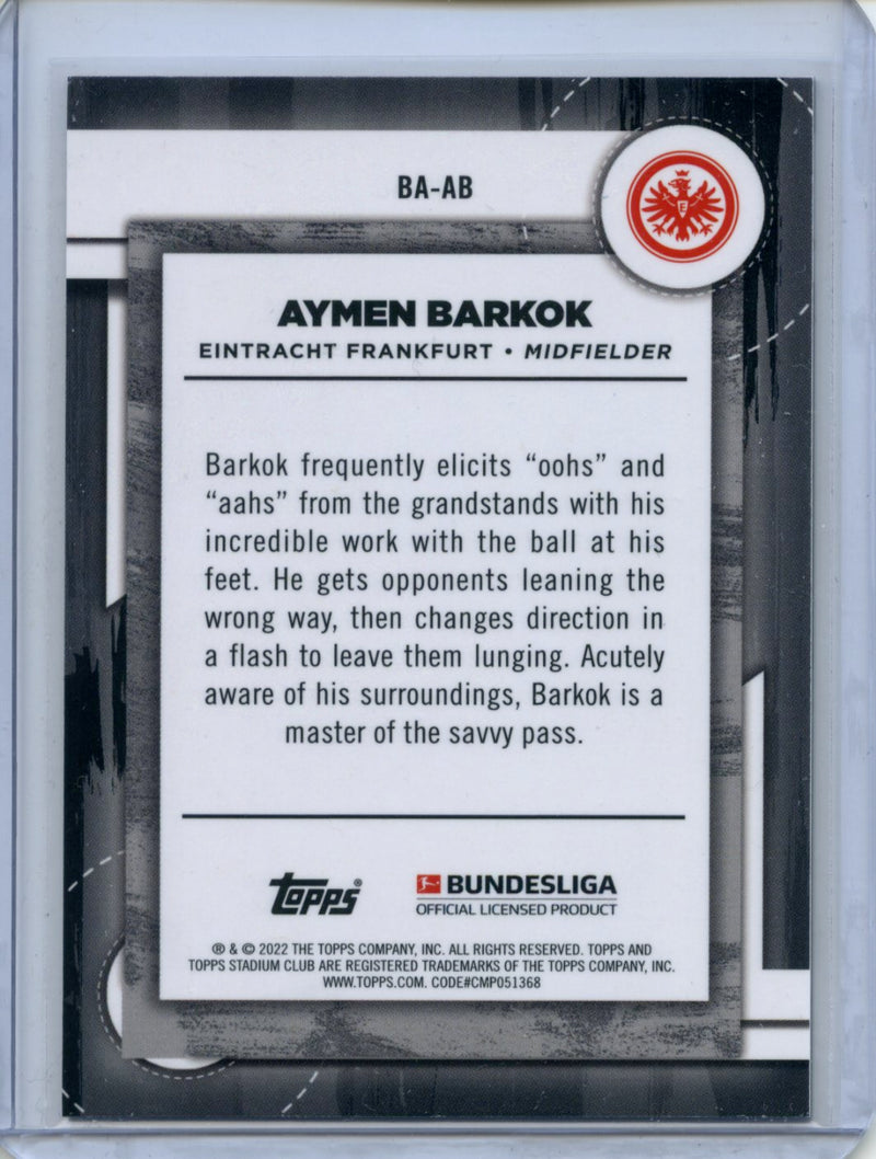 2021-22 Topps Bundesliga Stadium Club Chrome Aymen Barkok Ball Artists