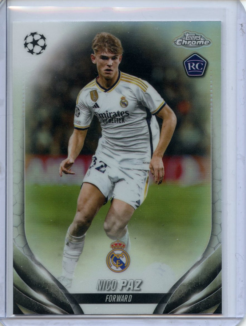2023-24 Topps Chrome UEFA Nico Paz Refractor