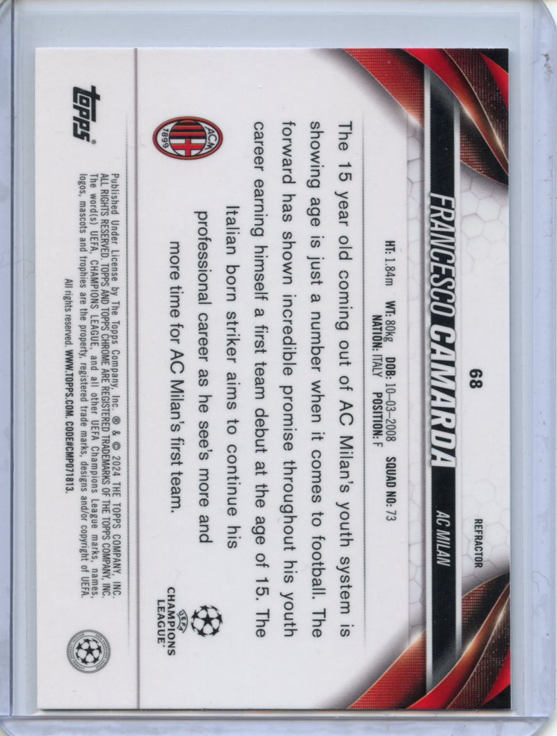 2023-24 Topps Chrome UEFA Francesco Camarda Refractor