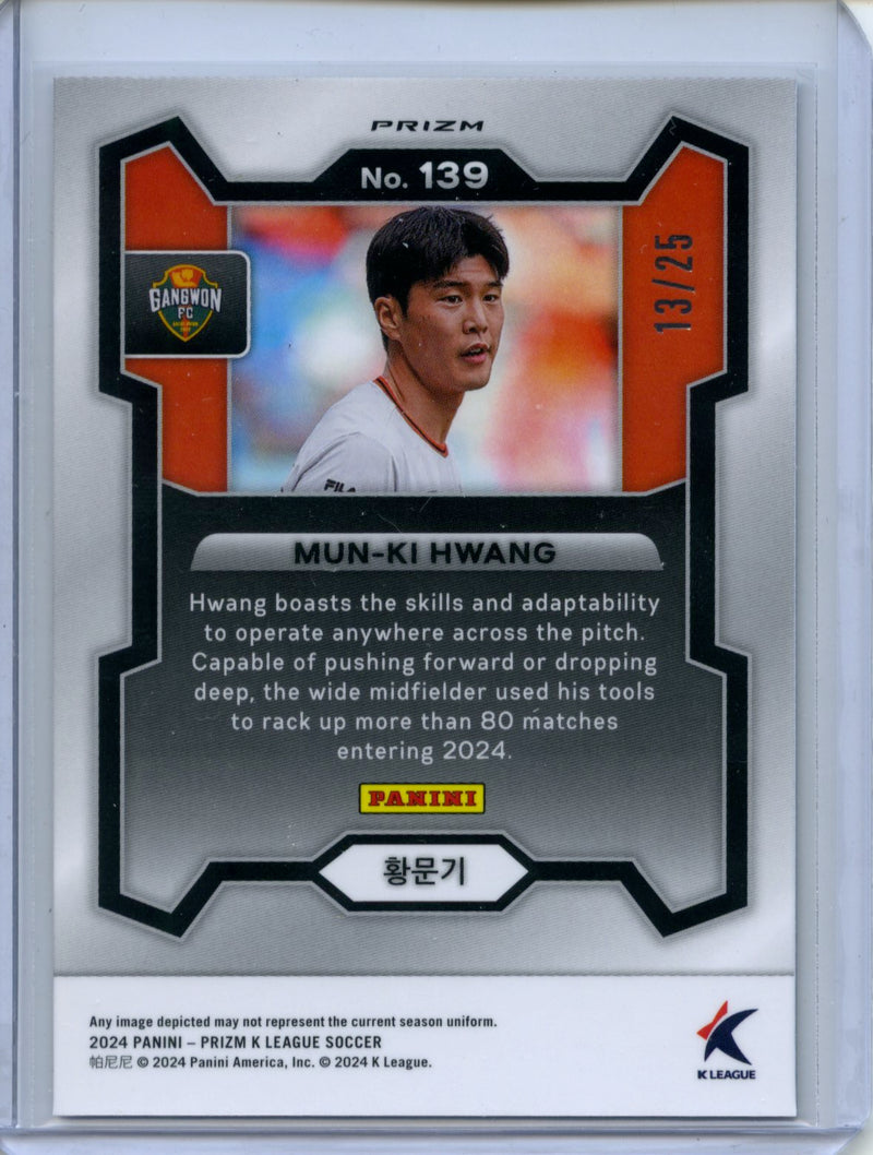 2024 Prizm K-League Soccer Mun-Ki Hwang Mojo Prizm 13/25