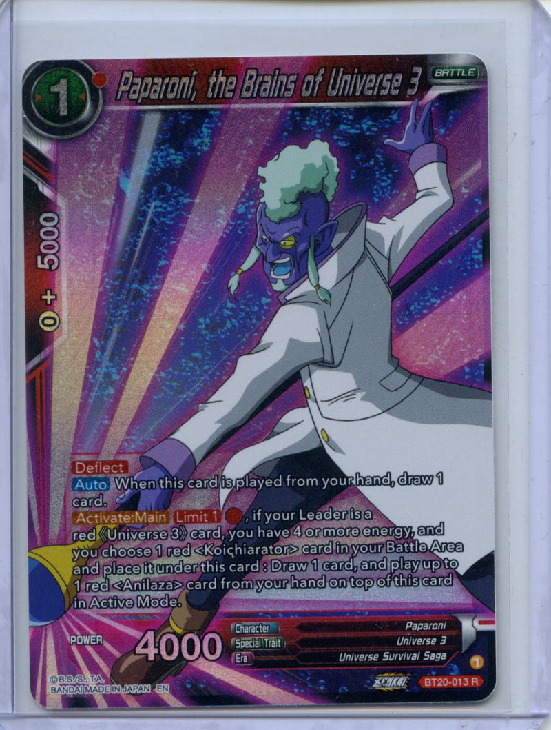 Paparoni, The Brains Of Universe 3 - Power Absorbed BT20-013 R Foil