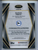 2021-22 Topps Tier One Bundesliga Manuel Prietl Tier One Dual Relic 3/25