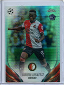 2023-24 Topps Chrome UEFA Yankuba Minteh Aqua Prism Refractor
