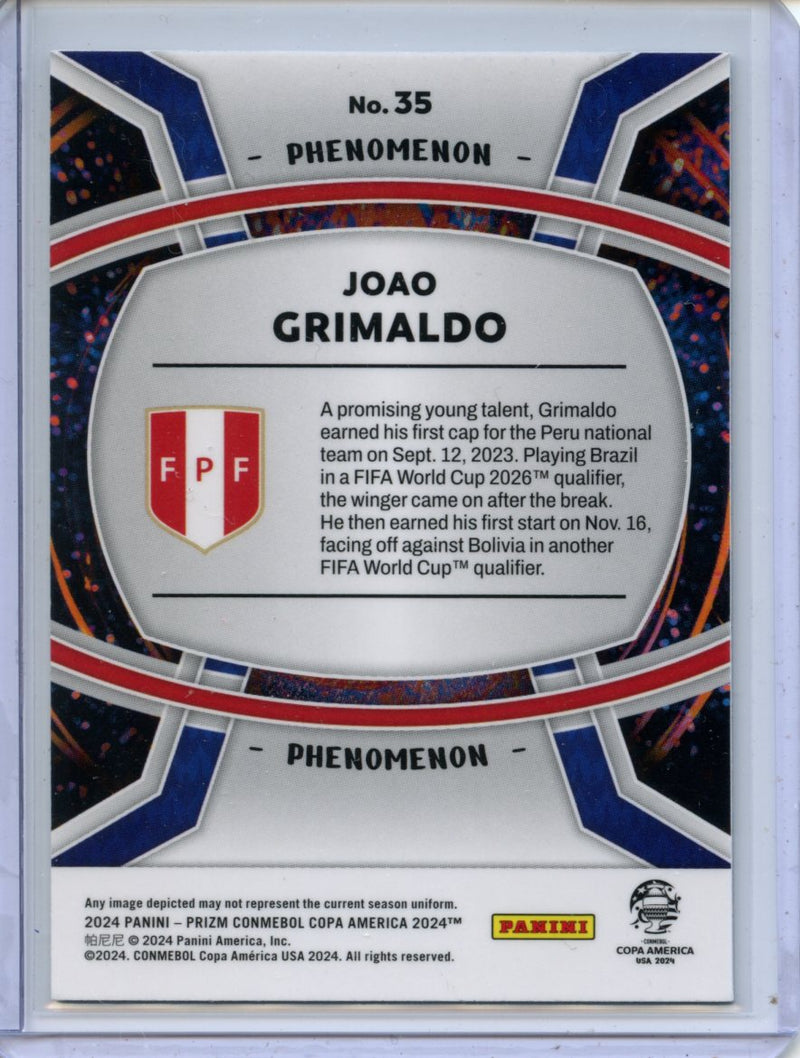 2024 Panini Prizm Copa America Joao Grimaldo Phenomenon