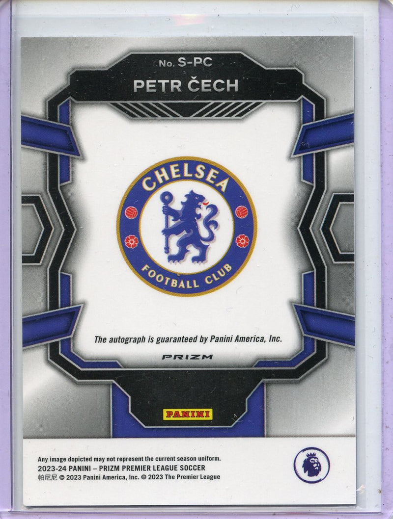 2023-24 Prizm Premier League Petr Cech Signatures Blue Shimmer