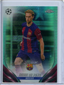 2023-24 Topps Chrome UEFA Frenkie de Jong Aqua Prism Refractor