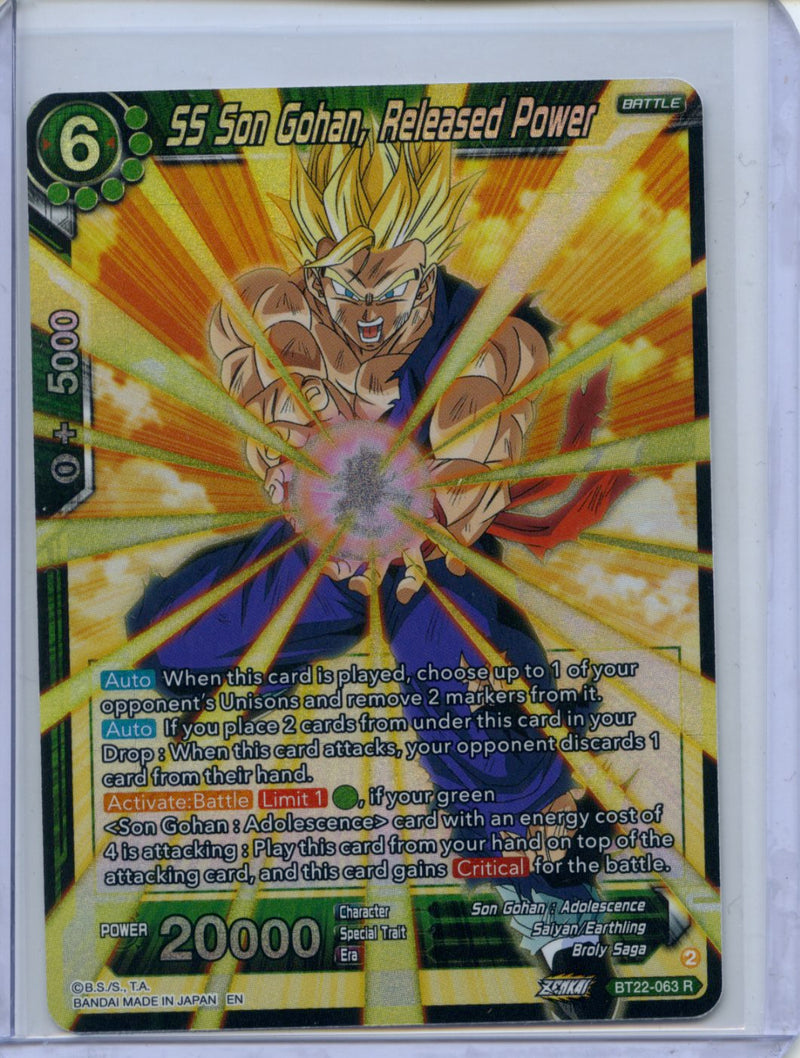 SS Son Gohan, Released Power - Critical Blow BT22-063 R Foil