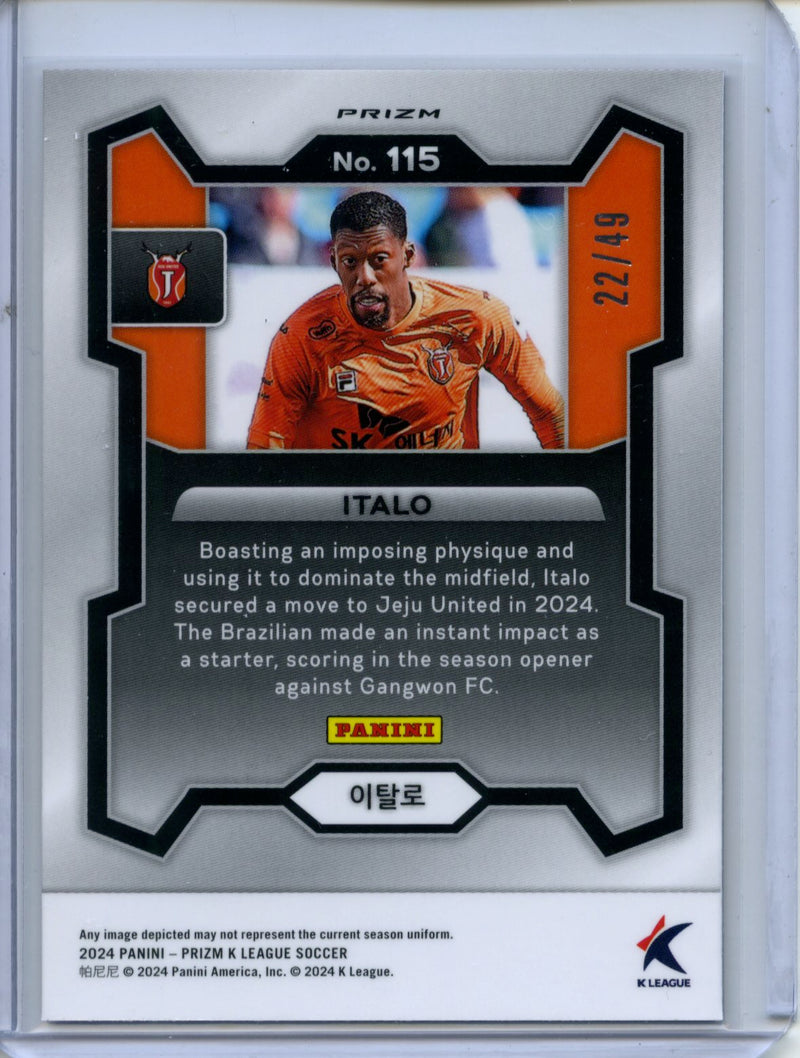 2024 Prizm K-League Soccer Italo Purple Ice Prizm 22/49