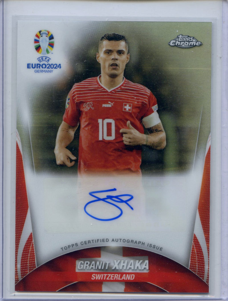 2024 Topps Chrome UEFA Euro Granit Xhaka Chrome Autographs
