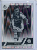 2022-23 Topps Chrome UEFA Francisco Conceicao Black & White Ray Wave