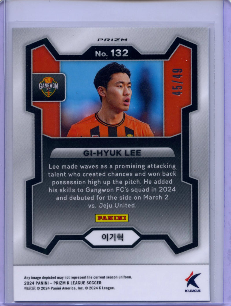 2024 Prizm K-League Soccer Gi-Hyuk Lee Purple Ice Prizm 45/49