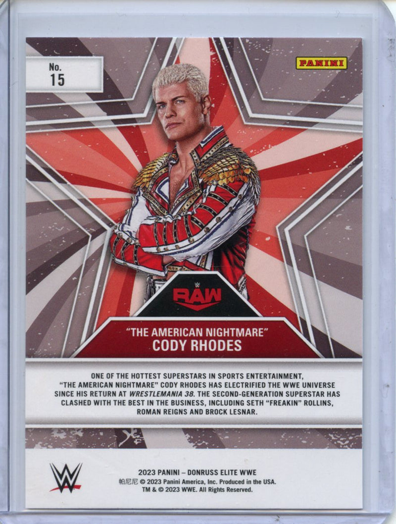 2023 Panini Donruss Elite WWE "The American Nightmare" Cody Rhodes Star Status