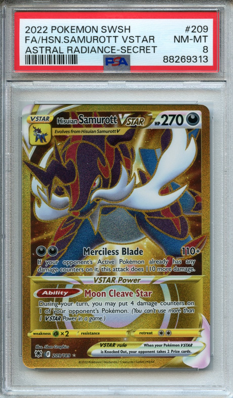 2022 Pokemon Sword & Shield Astral Radiance Secret Full Art Hisuian Samurott