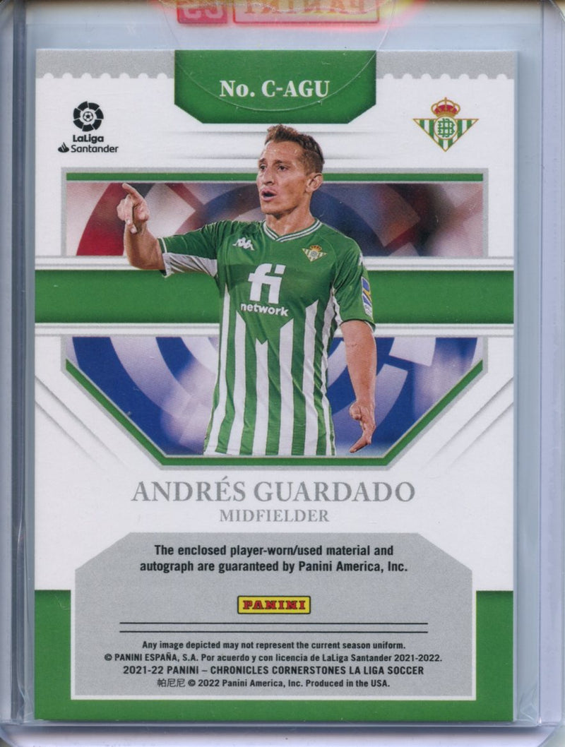 2021-22 Panini Chronicles Andres Guardado Cornerstones La Liga Autograph Relic 64/189