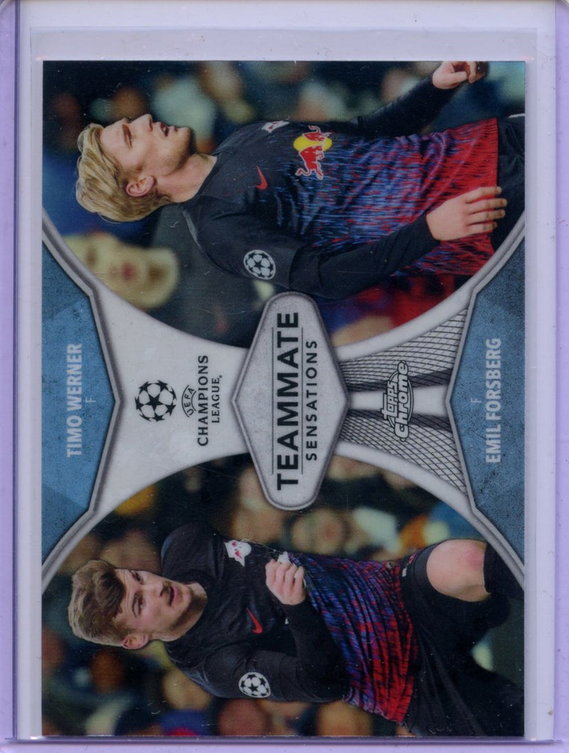 2019-20 Topps Chrome UEFA CL Timo Werner/Emil Forsberg Teammate Sensations