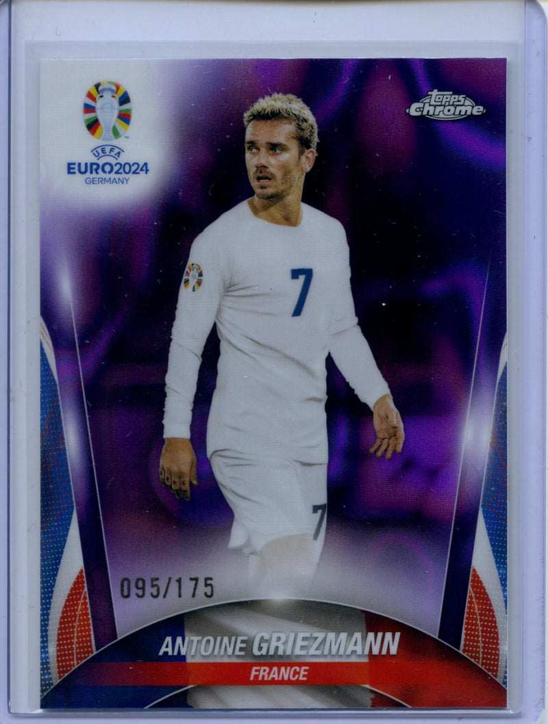 2024 Topps Chrome UEFA Euro Antoine Griezmann Purple Lava 95/175