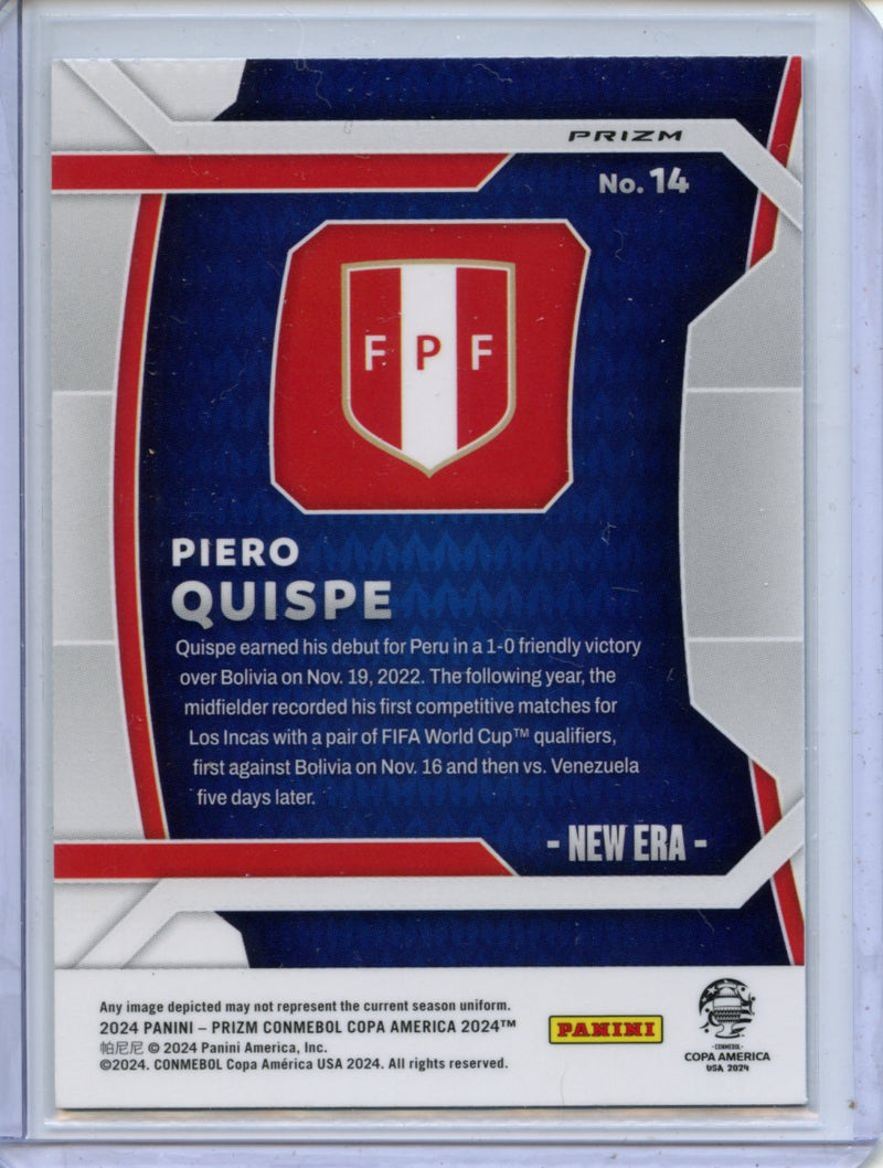 2024 Panini Prizm Copa America Piero Quispe New Era Silver