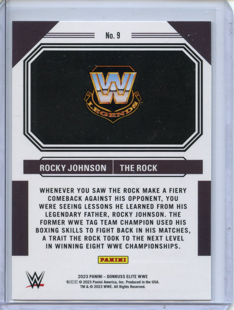 2023 Panini Donruss Elite WWE Rocky Johnson/ The Rock Family Lineage