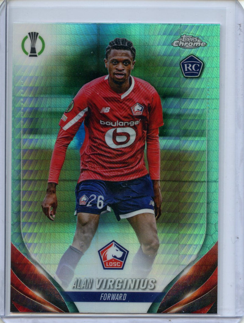 2023-24 Topps Chrome UEFA Alan Virginius Aqua Prism Refractor