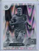 2022-23 Topps Chrome UEFA Benjamin Sesko Black & White Ray Wave