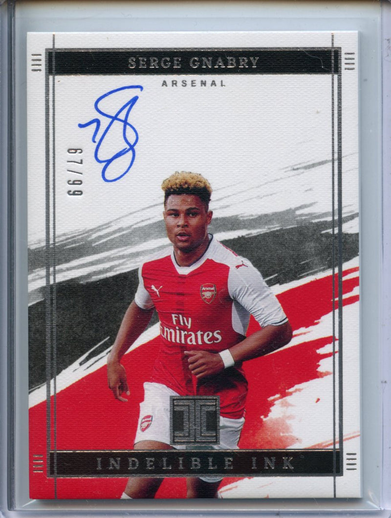 2021-22 Panini Impeccable EPL Serge Gnabry Indelible Ink 67/99 #67/99 #IN-SGN