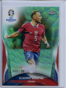2024 Topps Chrome UEFA Euro Vladimir Coufal Aqua Refractor 89/199