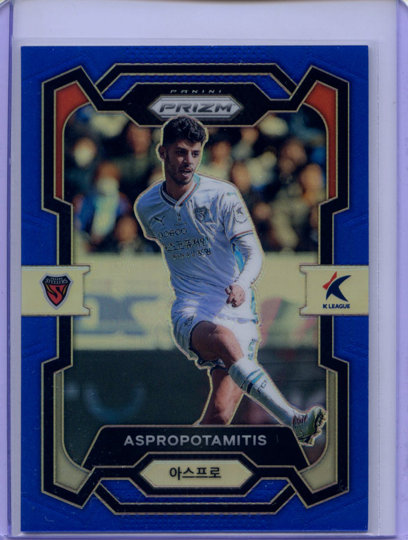 2024 Prizm K-League Soccer Aspropotamitis Blue Prizm 3/75