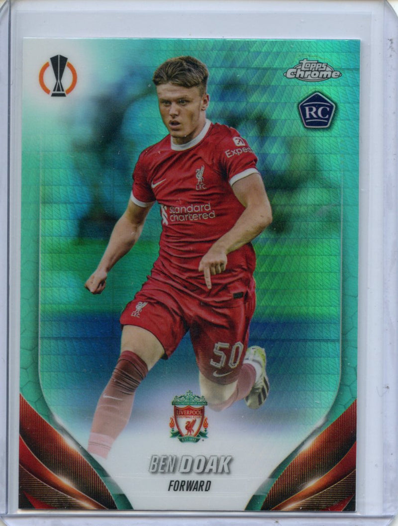 2023-24 Topps Chrome UEFA Ben Doak Aqua Prism Refractor
