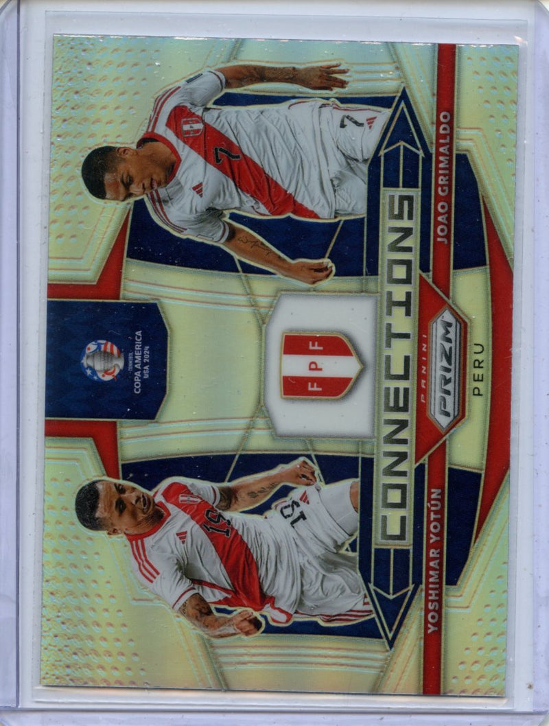 2024 Panini Prizm Copa America Yoshimar Yotub/Joao Grimaldo Connections Silver