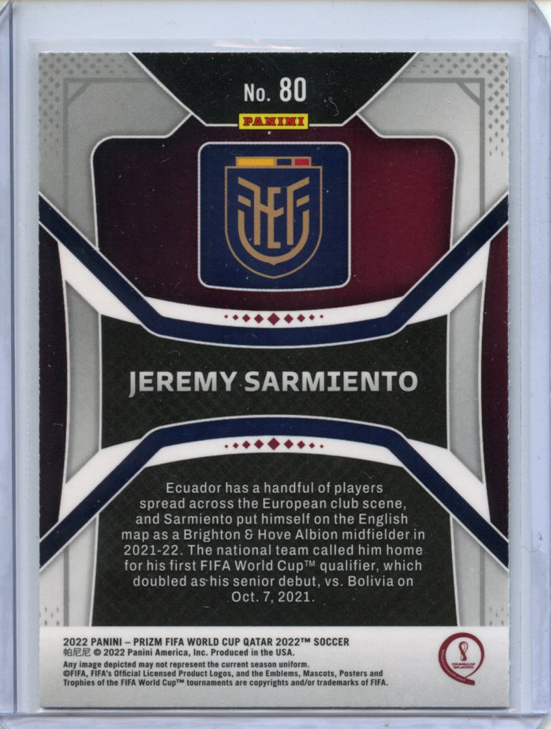 2022 Panini Prizm FIFA World Cup Qatar Jeremy Sarmiento