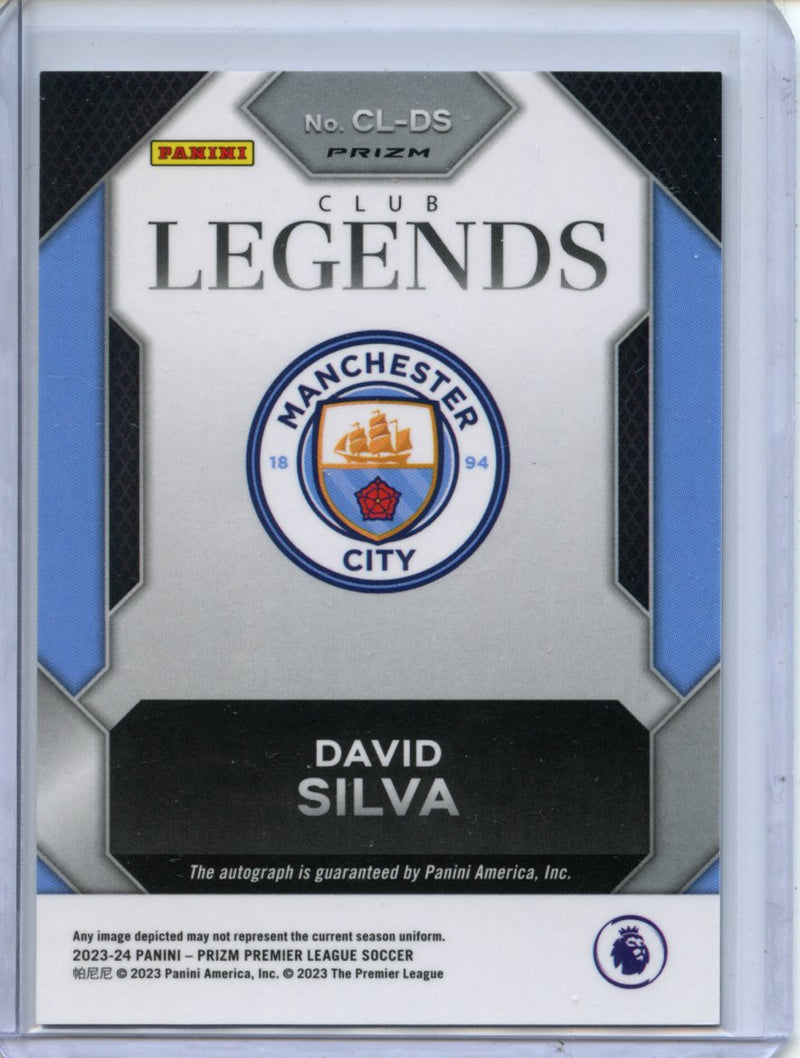 2023-24 Prizm Premier League David Silva Club Legends Signatures Choice Prizm